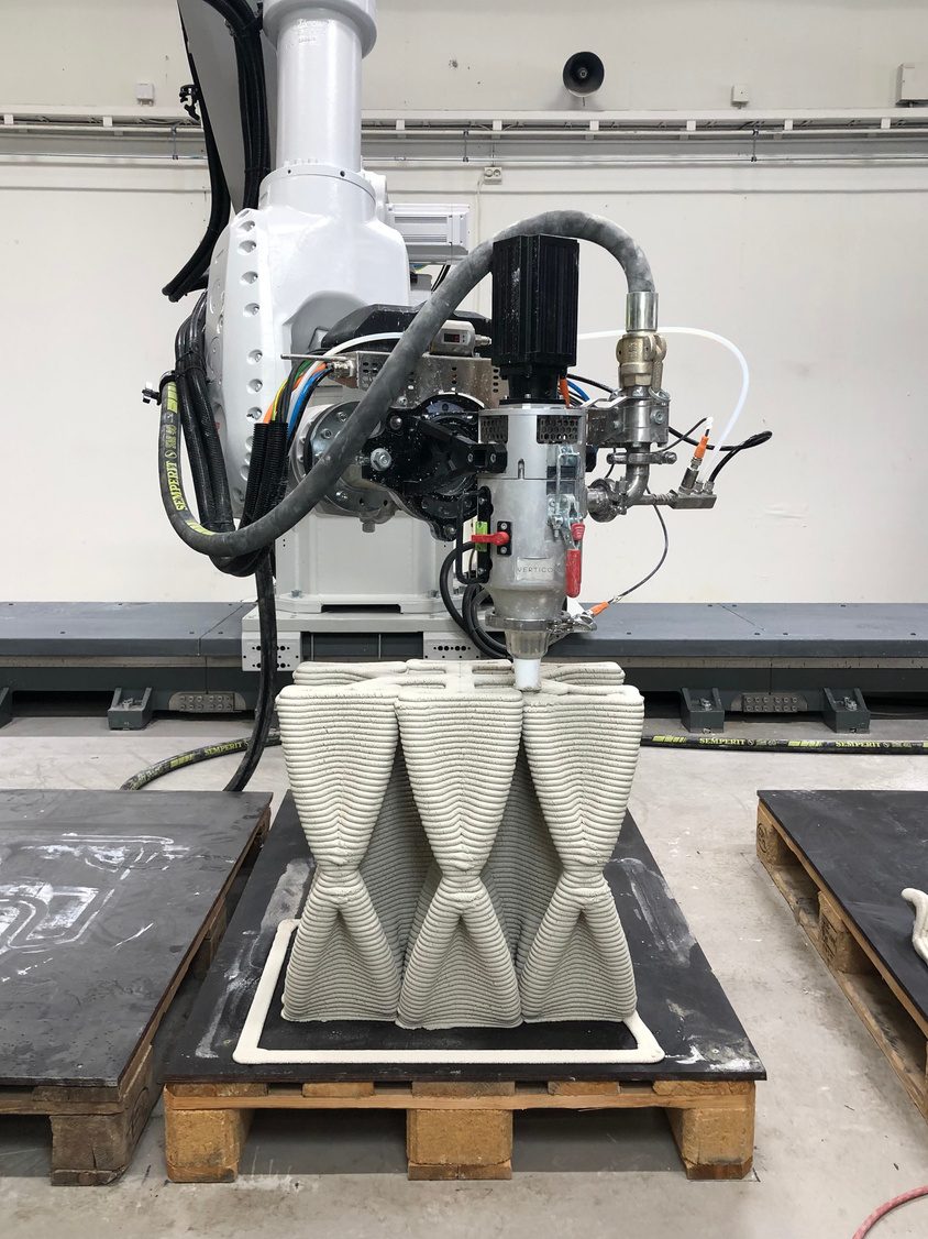 3D-Drucker beim Fertigen eines Riffmoduls